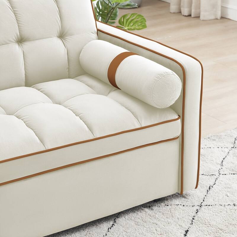 Velvet Convertible Sleeper Sofa Bed