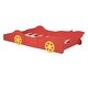 preview thumbnail 7 of 10, Twin Race Car Bed with Guardrails - Pinewood & MDF Construction
