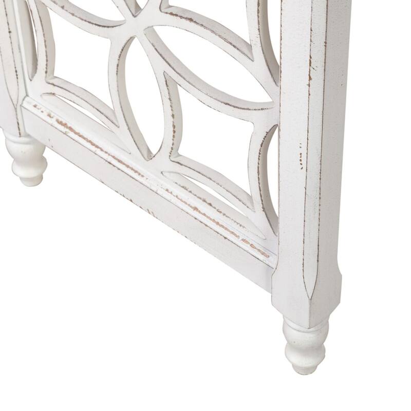 Magnolia Manor Antique White Weathered Bark L Writing Desk