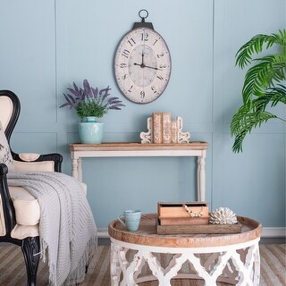 18" x 29" Oval Wall Clock