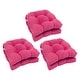 preview thumbnail 1 of 0, 16-inch U-shaped Indoor Microsuede Chair Cushions (Set of 2, 4, or 6) Set of 6 - Bery Berry