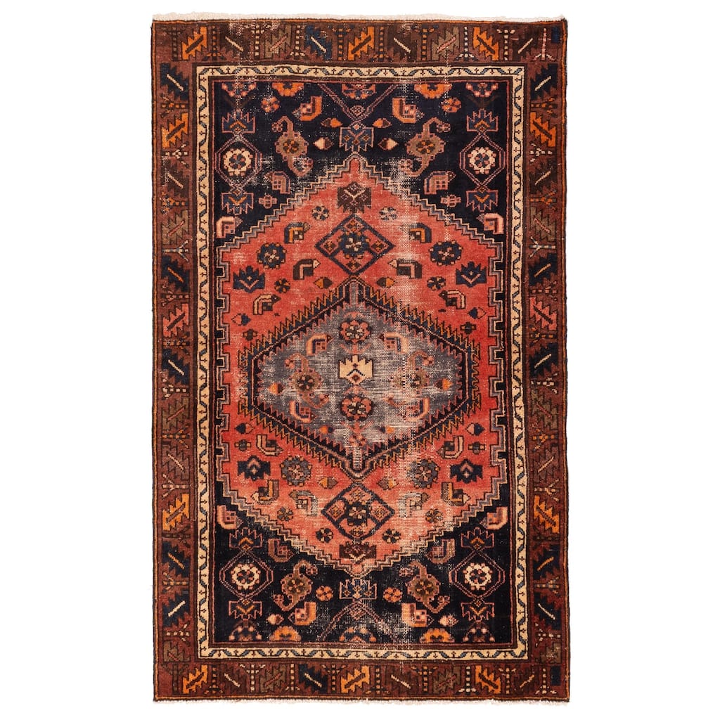 ECARPETGALLERY Hand-knotted Andelz Red Wool Rug - 3'10 x 6'4