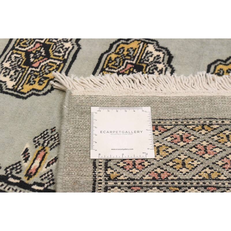 Finest Peshawar Bokhara Green Rug 5'9" x 8'2" - 5'9 x 8'2