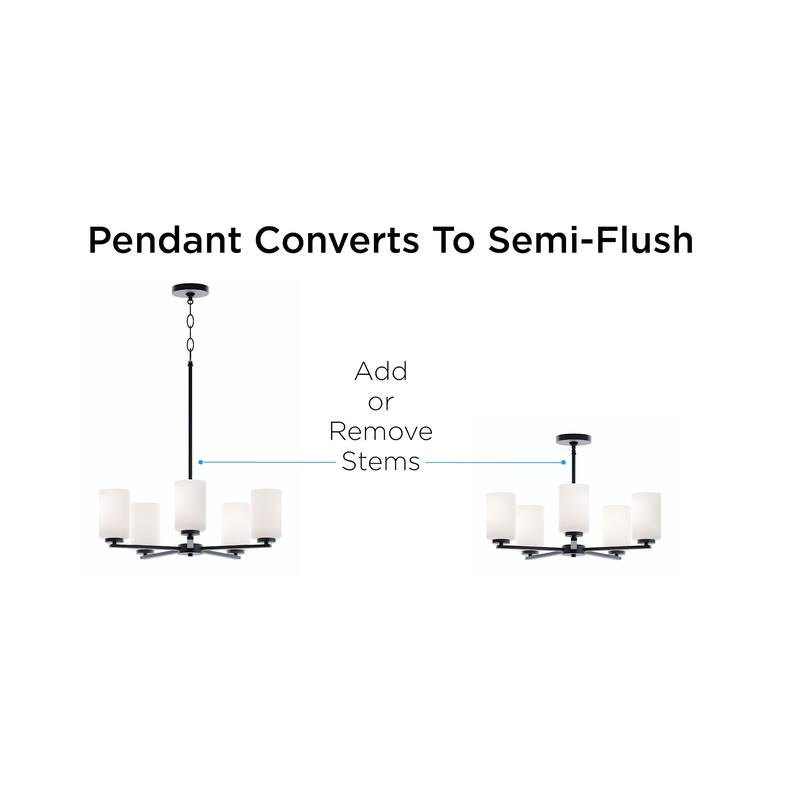 AFX LEOP24MB Leo 5 Light 24" Wide Chandelier