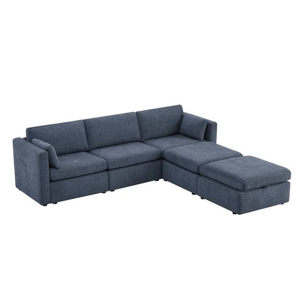 Mia Oversized Modular Sectional Fabric Sofa Set