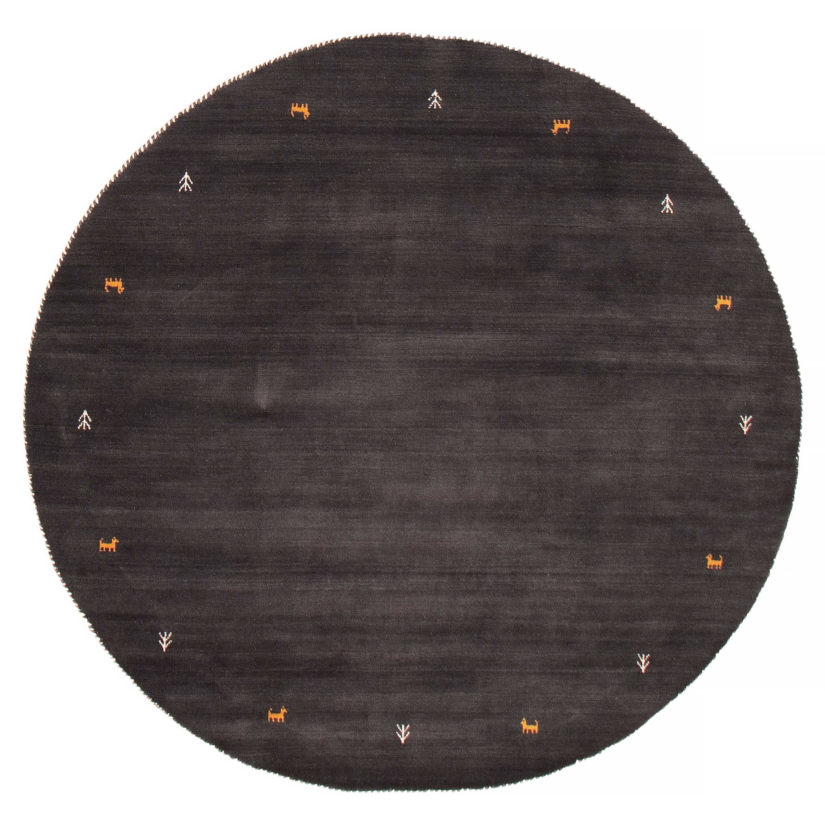 Kashkuli Gabbeh Grey Rug 6'6" x 6'6" - 6'6 x 6'6
