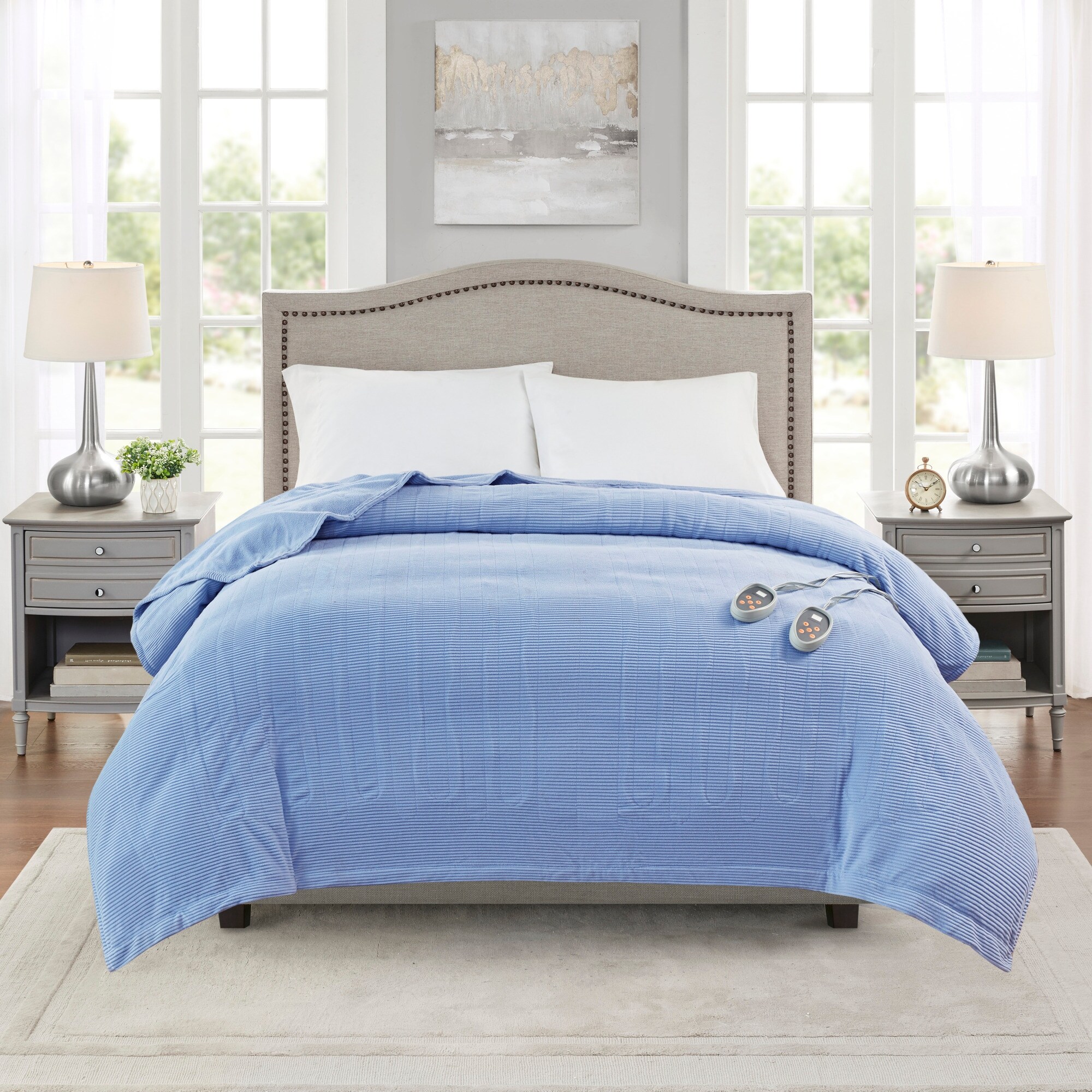 Beautyrest Electric Micro Fleece Heated Blanket On Sale Bed