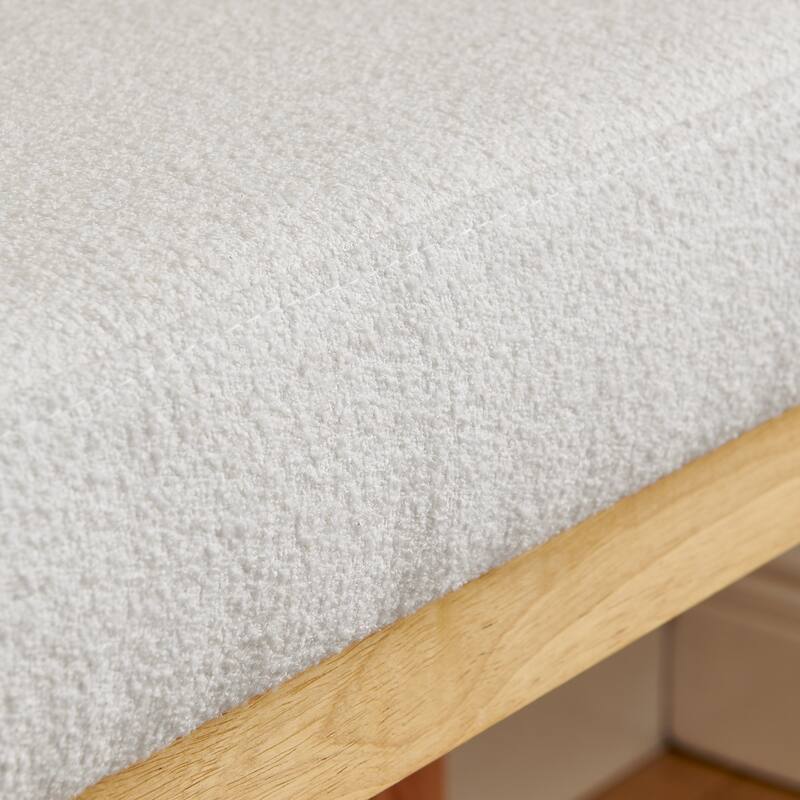 Rossetta Minimalist Wooden Frame Shoe-Changing Bench with Soft Foam-Filled Cushion - 25.5"*18.25"*14.5"