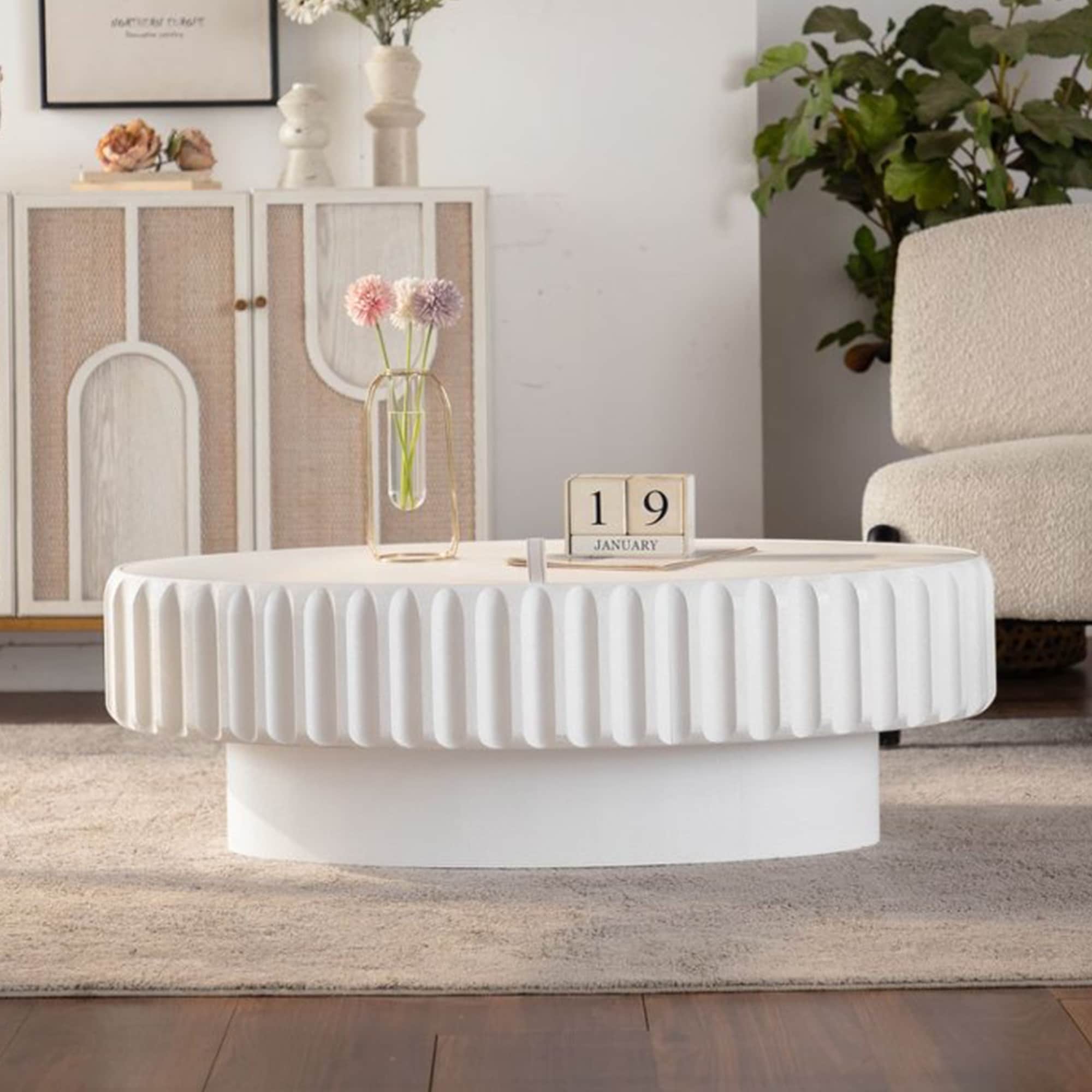 Modern Side Table End Table Accent Table with Hidden Storage, Sofa Table Coffee Table for Living Room