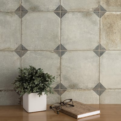 SomerTile D'Anticatto Decor Trapani 8.75" x 8.75" Porcelain Floor and Wall Tile