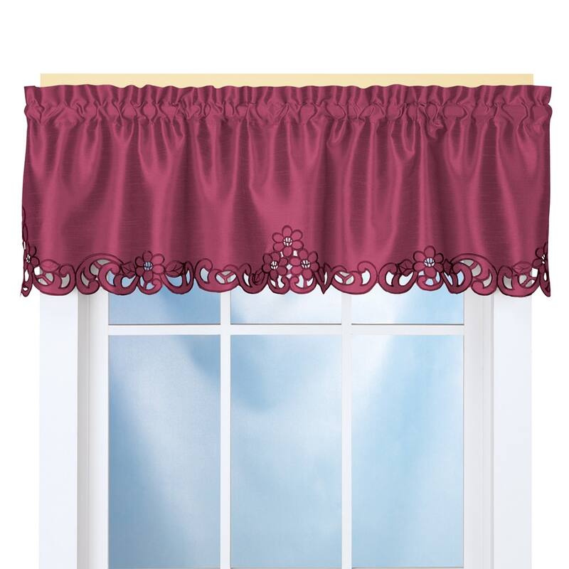 Elegance Scroll Cut-out Window Valance - 58" WIDE