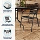 preview thumbnail 3 of 35, 23.5" Square Glass Metal Table with 2 Metal Aluminum Slat Stack Chairs