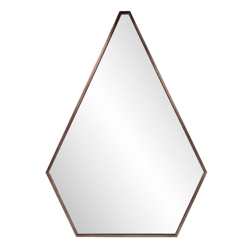 Allan Andrews 5 Sided Triangular Stainless Steel Framed Wall Mirror - 33"H x 24"W