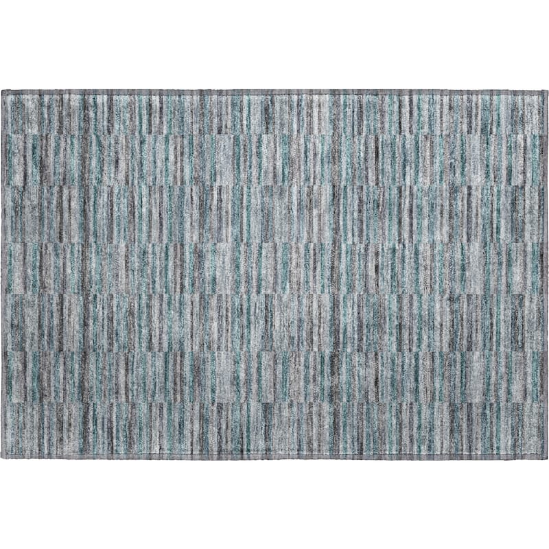 Premium Washable Super Soft Geo Stripe Mayfield Rug