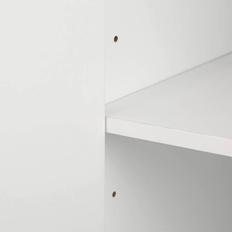 Modern sideboard with Four Doors, Metal handles & Legs and Adjustable Shelves Kitchen Cabinet