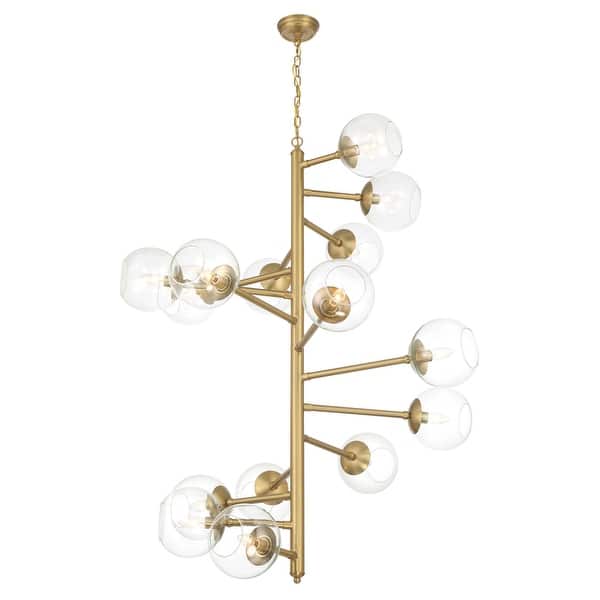 slide 1 of 1, Minka Lavery 1894 Millikan 15 Light 39" Wide Multi Light Pendant Signature Brass