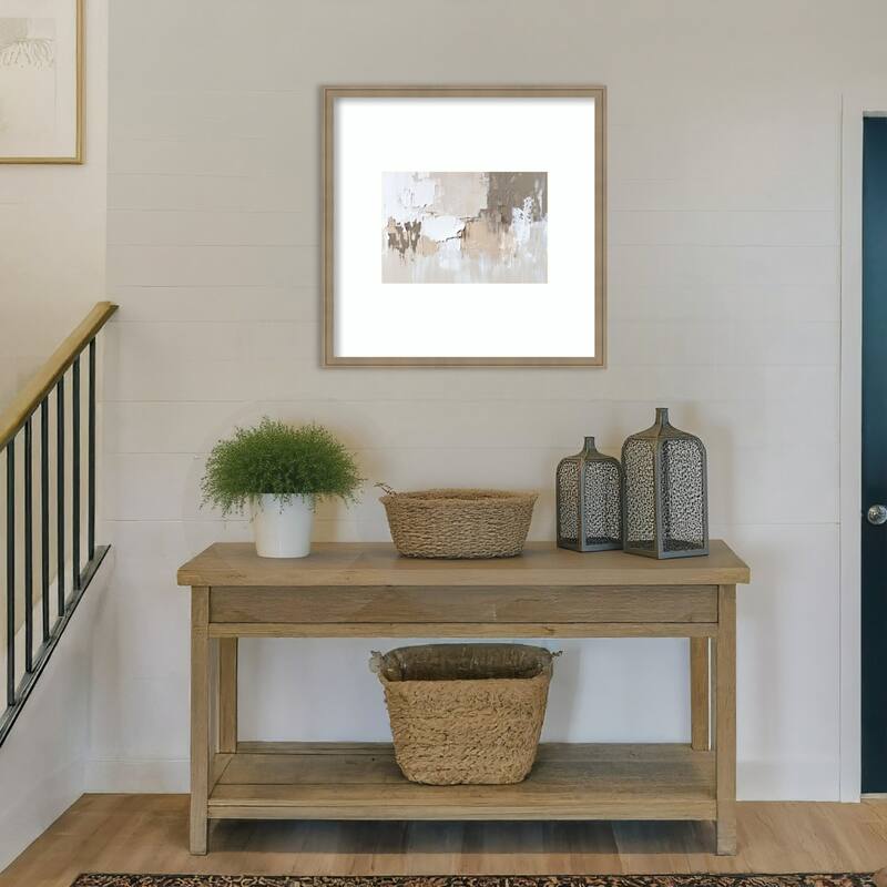 Textured Silence No. 2 by Irena Orlov Wood Framed Wall Art Print - Florence Light Brown