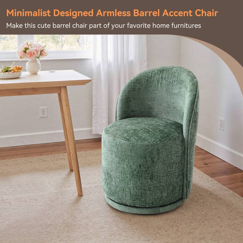 23" W Upholstered Swivel Side Chair for Dining Room, Balcony, Parlour