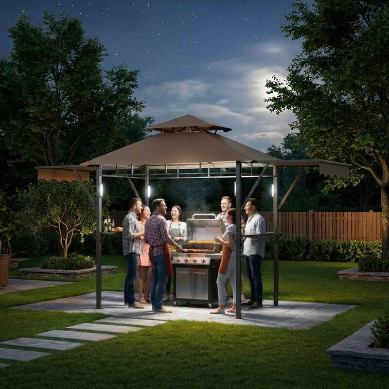 Durable BBQ Grill Gazebo, Weather-Resistant Canopy Shelter for Patio & Backyard - N/A