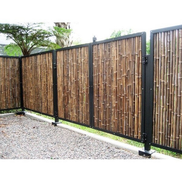 Rolled bamboo deals fencing