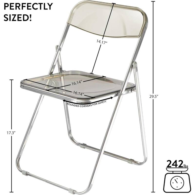 Urban Lifestyle Transparent Acrylic Folding Chair 