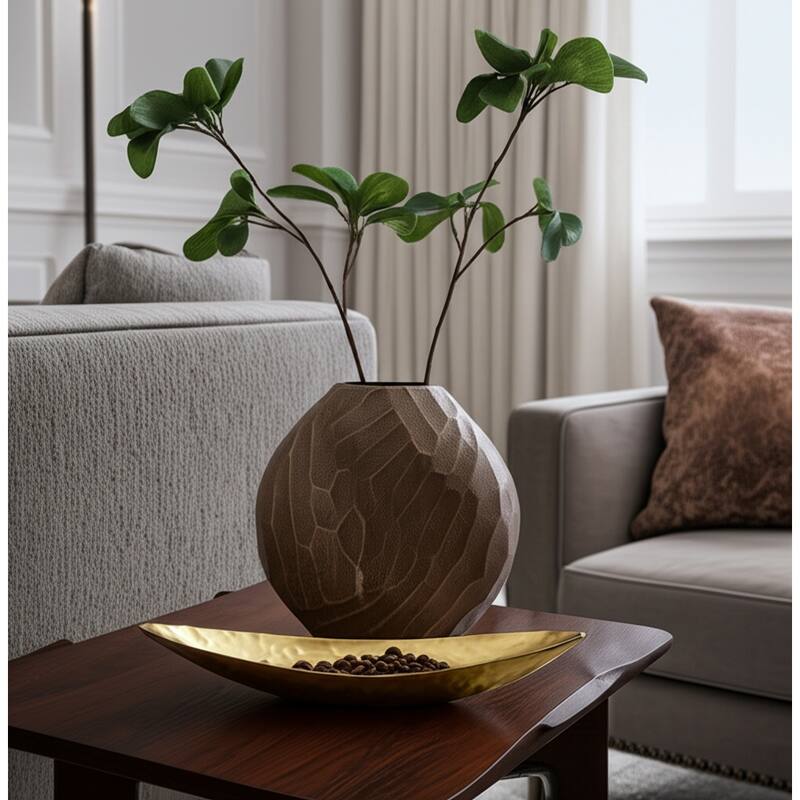 Aluminum Vase Glam Sculptural Geometric Sleek Aesthetic Stylish