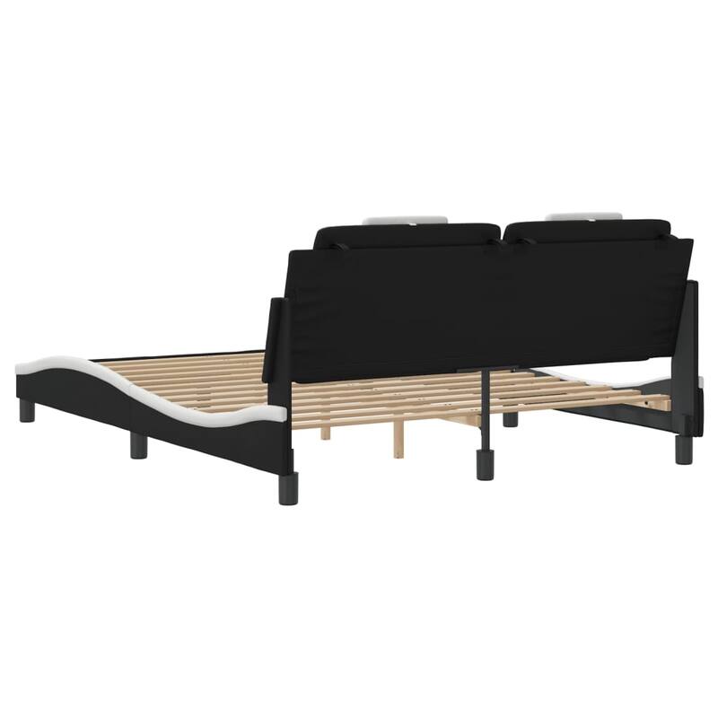 vidaXL Bed Frame Black and White