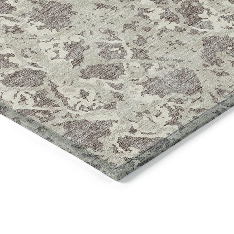 Machine Washable Indoor/ Outdoor Abstract Modern Chantille Rug