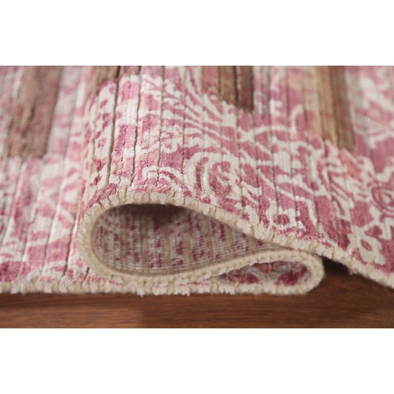 Abstract Modern Oriental Accent Rug Handmade Wool Carpet - 2'9"x 4'8"