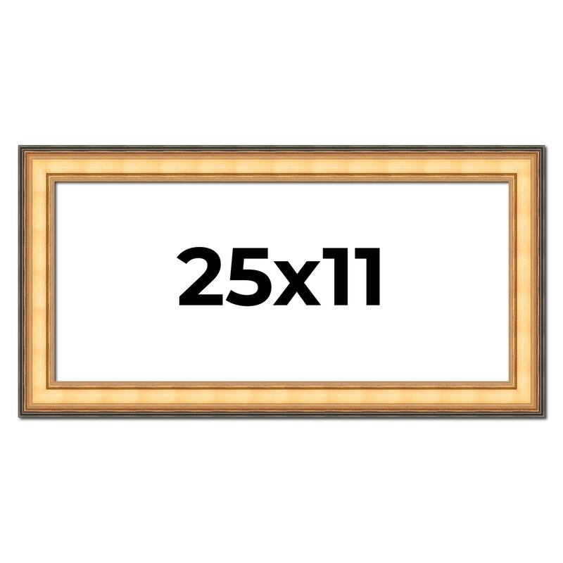 25x11 Frame Gold Plein Aire Solid Wood Picture Frame Width 2 Inches |