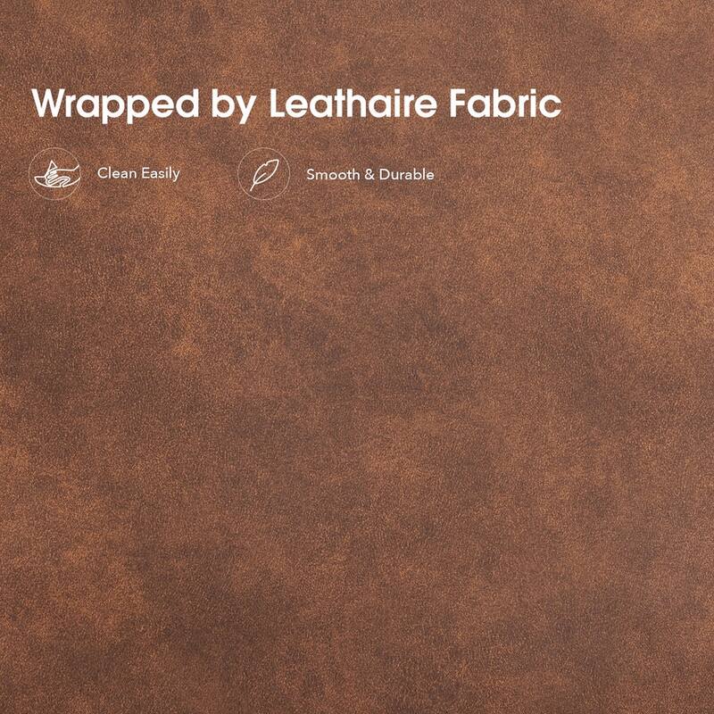 MCombo Accent Chair with Ottoman, Leathaire Fabric LW951