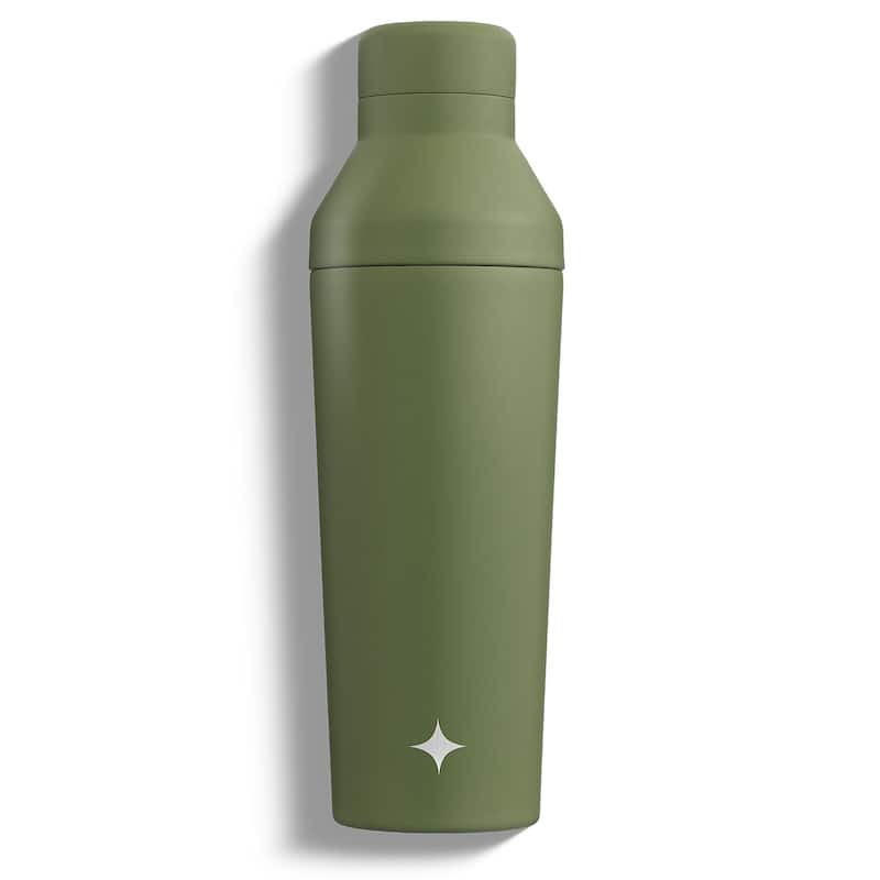 JoyJolt Vacuum Insulated Stainless Steel Cocktail Protein Shaker - 20 oz - Green