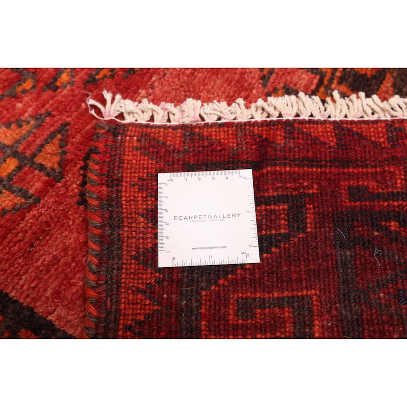 ECARPETGALLERY Hand-knotted Melis Vintage Red Wool Rug - 5'0 x 6'11