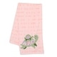 preview thumbnail 1 of 7, Lambs & Ivy Sea Dreams Cozy Pink Fleece Turtle Applique Baby Blanket