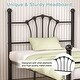 preview thumbnail 4 of 25, VECELO Classic Twin Size Metal Bed Frame Shell Design with Roman Columns Sturdy Twin Bed Frame for Kids Space-Saving Twin Bed
