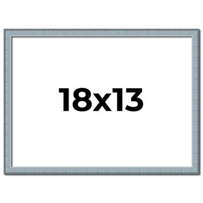 18x13 Frame Rustic Sky Blue Solid Wood Picture Frame | 0.75 Inch