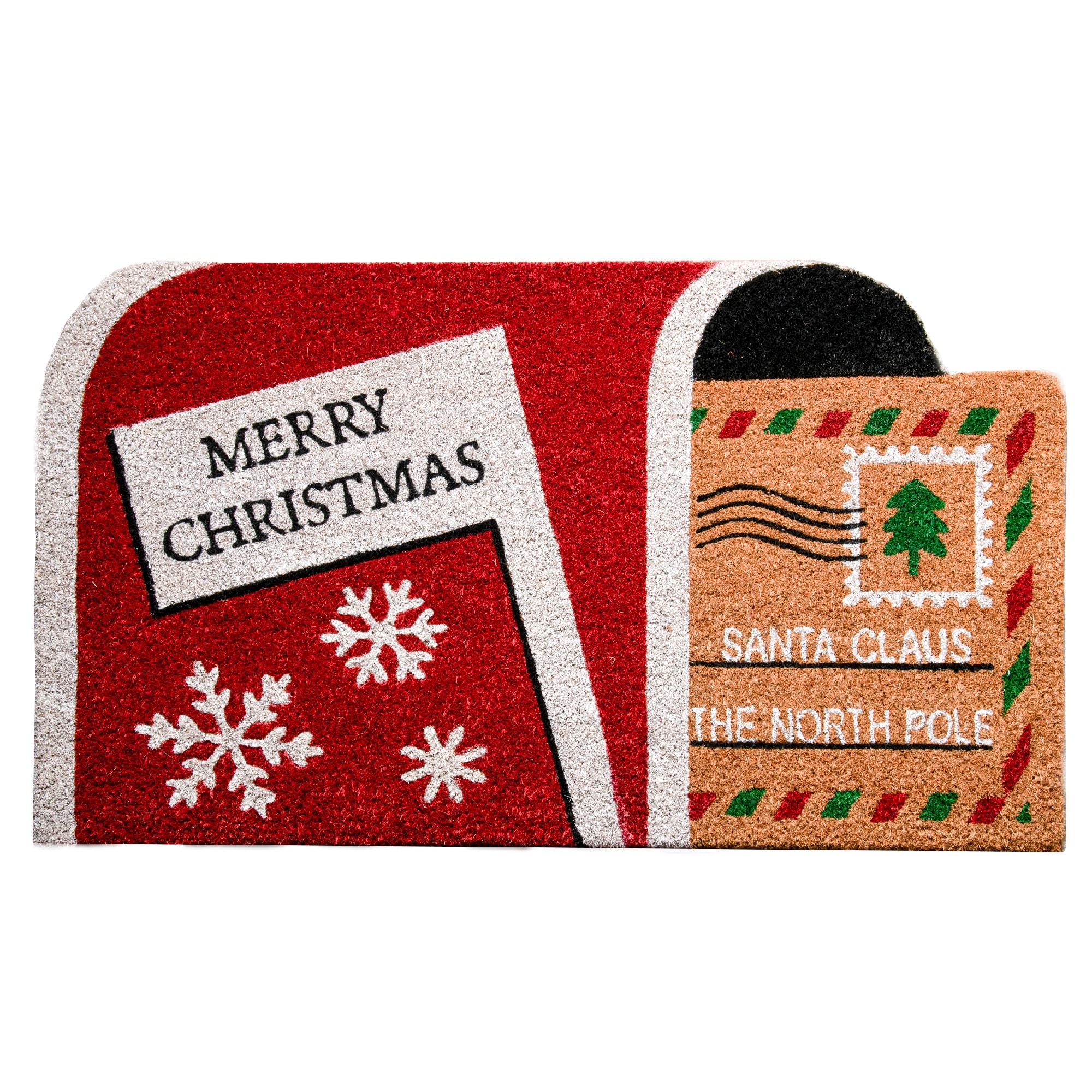 Shape Coir Door Mat Christmas Mailbox