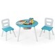 preview thumbnail 50 of 48, Costway Kids Wooden Round Table & 2 Chair Set w/ Center Mesh Storage - See Details