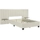 preview thumbnail 25 of 64, Upholstered Platform Bed with Soft Oversized Headboard and Storage Shelves
