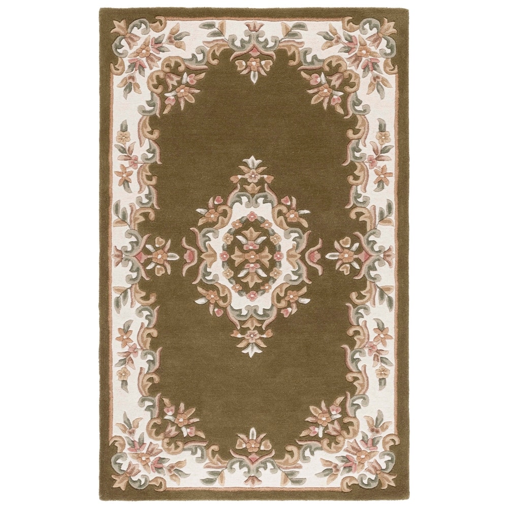 SAFAVIEH Handmade Aubusson Hale Traditional Wool Rug.