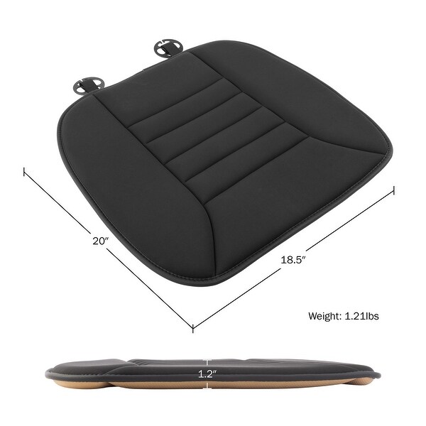 Stalwart Memory Foam Car Seat Cushion Pad Black