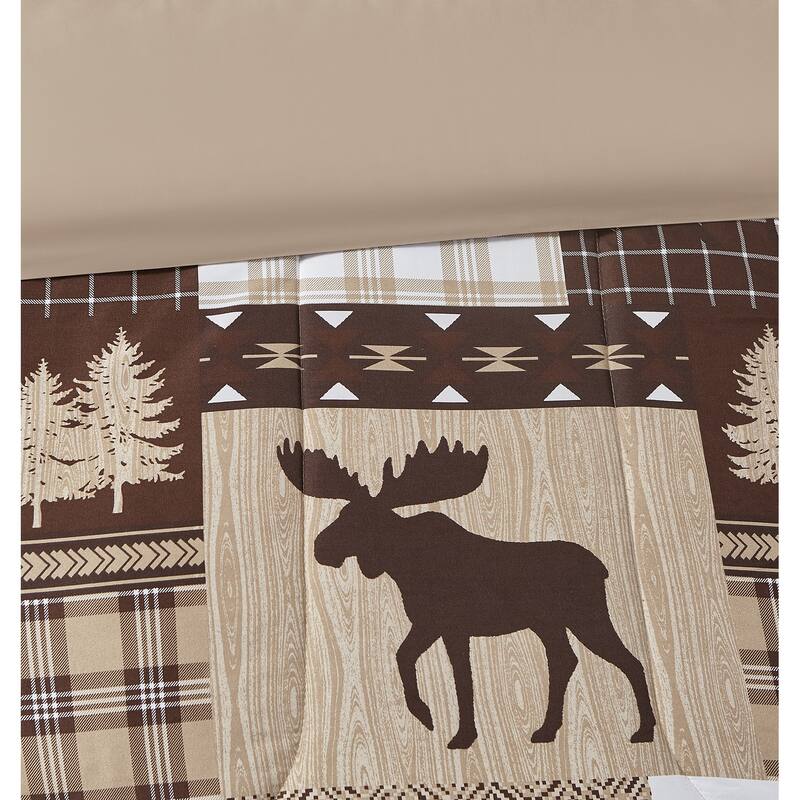 DESIGN STUDIO Canyon Trail Brown Microfiber Comforter Set