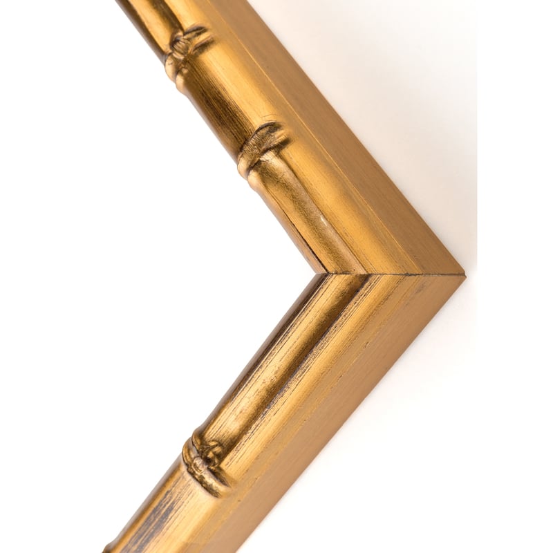 17x11 Bamboo Gold Complete Wood Picture Frame with UV Acrylic, Foam