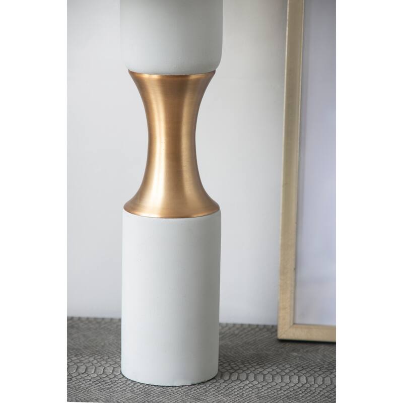 Cement With Metal Table Lamp