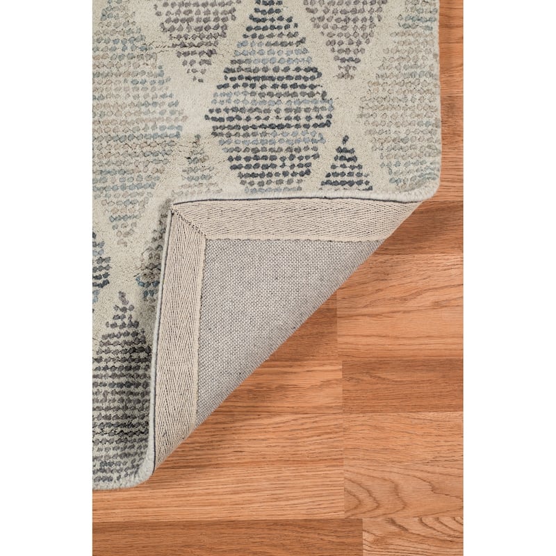 Magi Waverly Modern Diamond Hand-Tufted Wool Area Rug