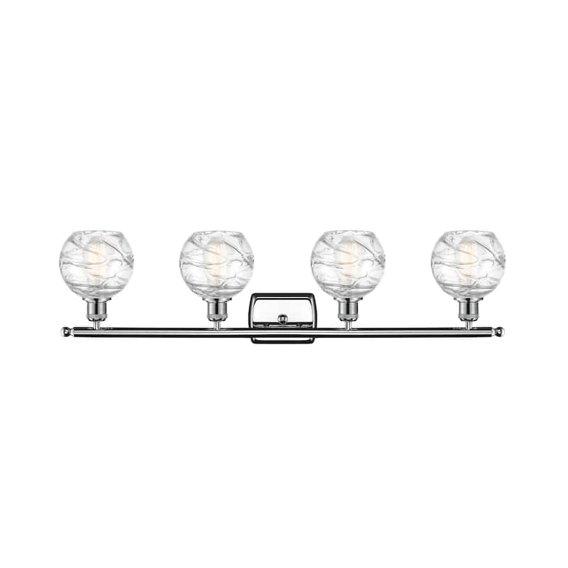 Innovations Lighting Small Deco Swirl 4 Light 36" Wide Bathroom Vanity