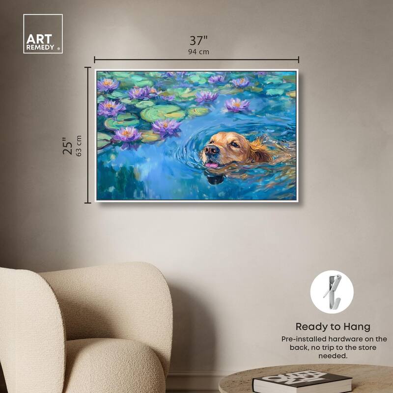 Watery Wag II Canvas by Art Remedy