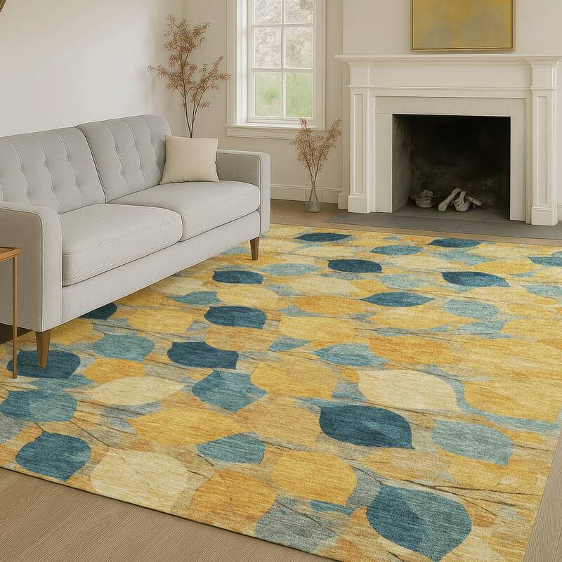 Machine Washable Indoor/ Outdoor Floral Mila Chantille Rug