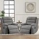 preview thumbnail 1 of 17, 2 Set Classic and Traditional Manual Recliner Chair Grey-2Set