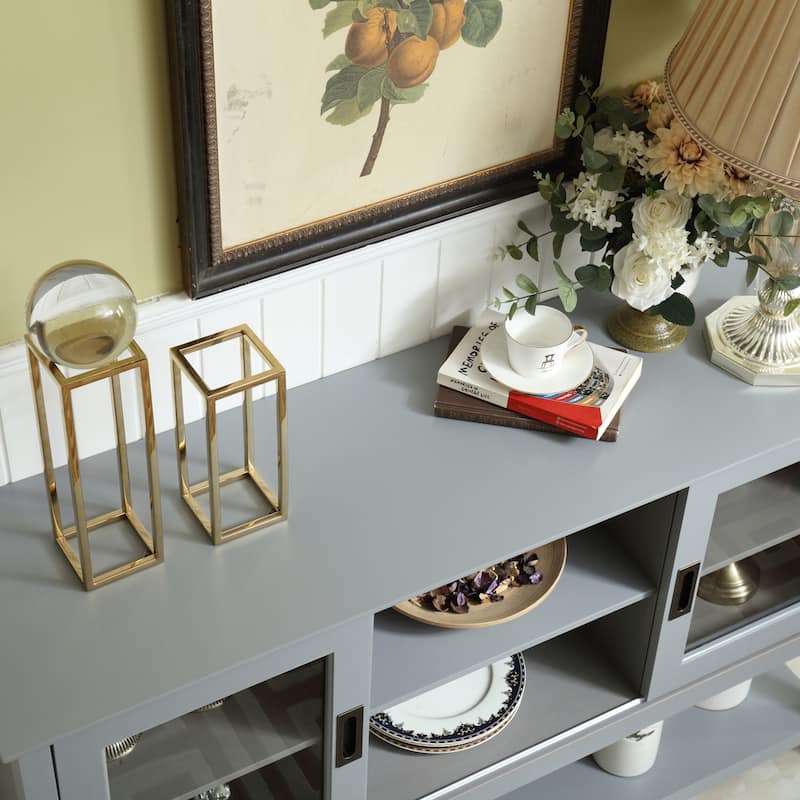 Contemporary 55" Grey Buffet Table